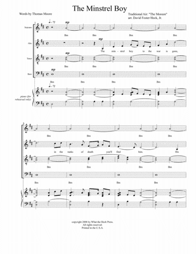 The Minstrel Boy (arr. David Heck, Jr.)