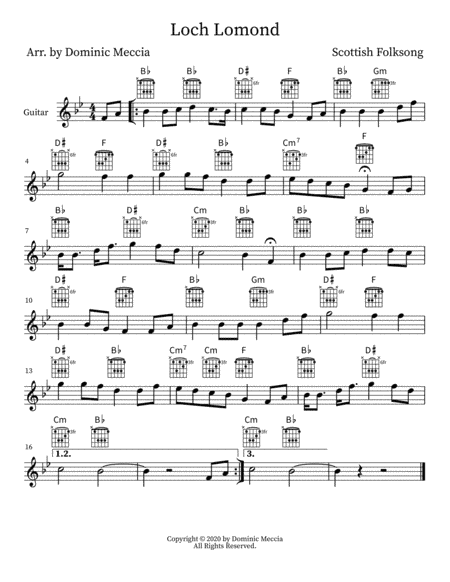 Loch Lomond (arr. Dominic Meccia)