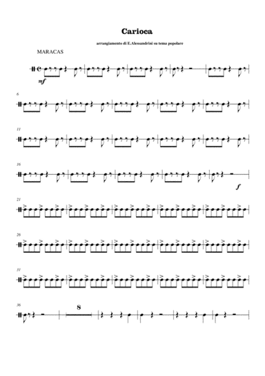 Carioca-maracas (arr. Ester Alessandrini)
