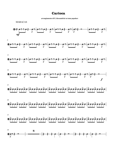 Carioca-maracas (arr. Ester Alessandrini)