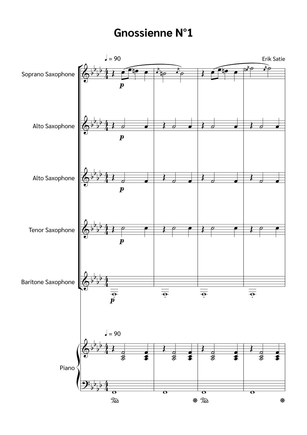 Gnossienne N°1 (arr. Jackson Spindler)