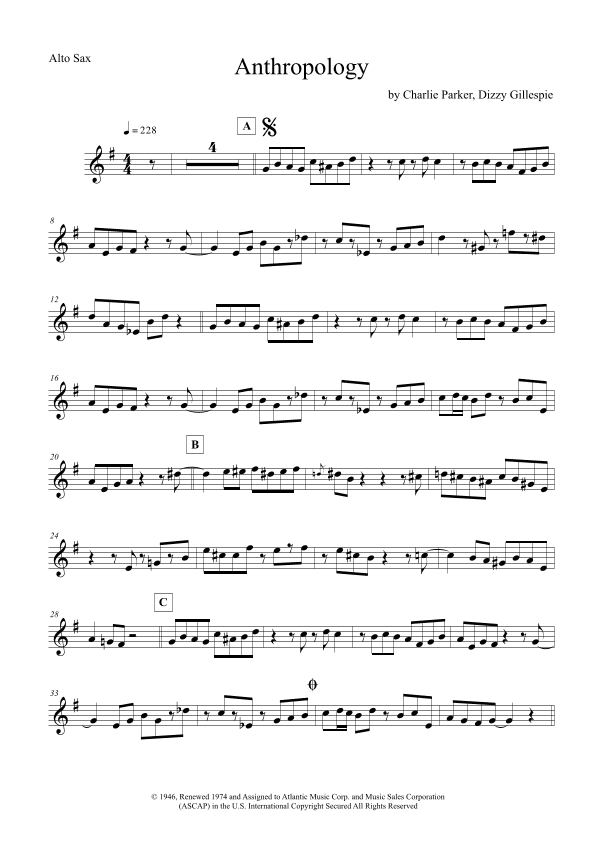 Anthropology (arr. The Sheet Music Library)