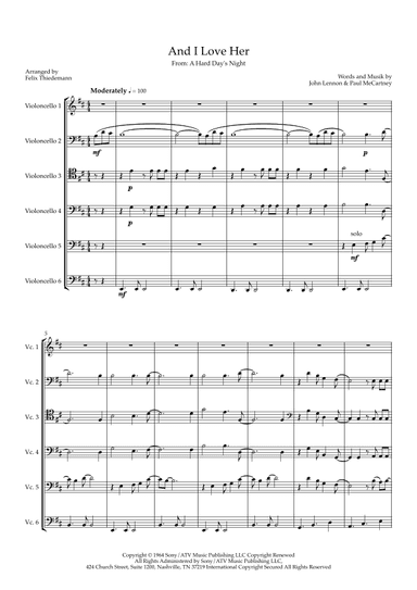 And I Love Her (arr. Felix Thiedemann)