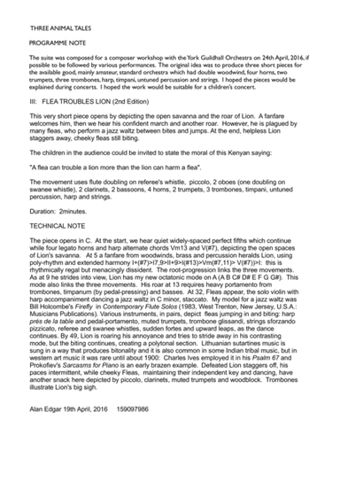 THREE ANIMAL SAYINGS 3--A FLEA CAN TROUBLE A LION--orchestra