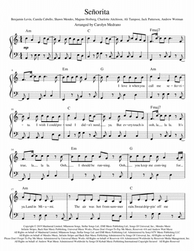 Senorita (arr. Carolyn Medrano)