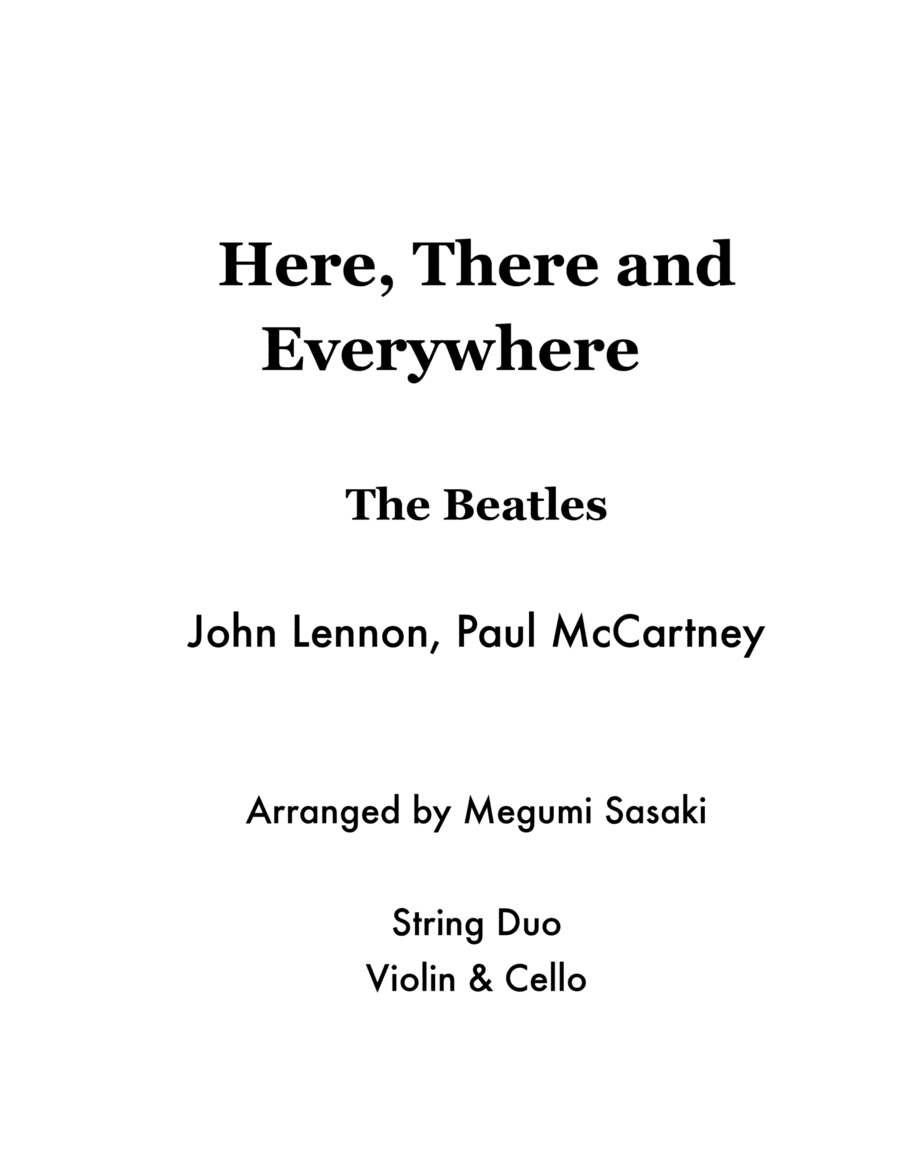 Here, There And Everywhere (arr. Megumi Sasaki)