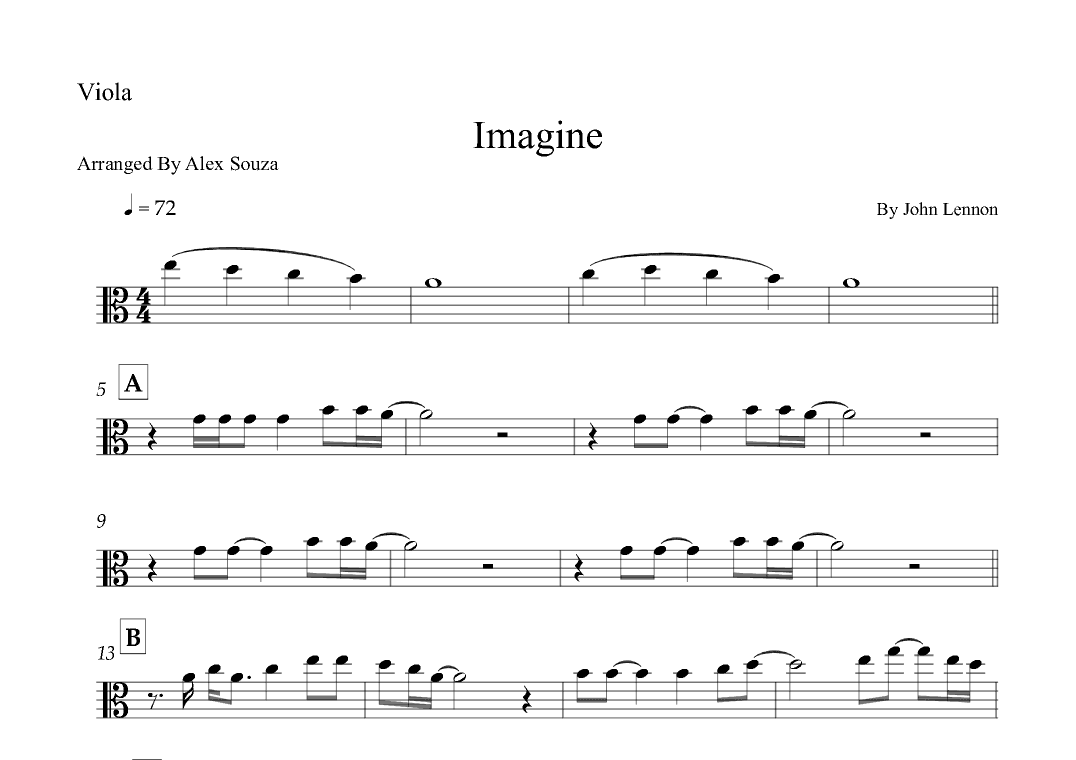 Imagine (arr. Alex Souza)