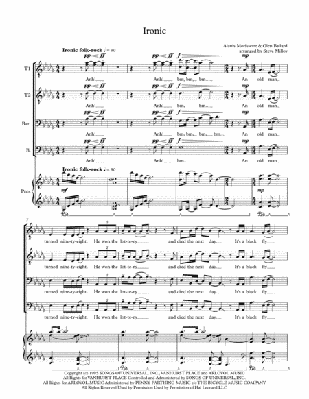 Ironic (arr. Steve Milloy)