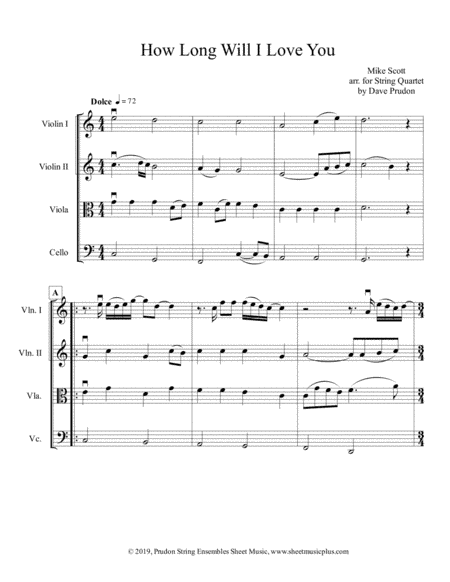 How Long Will I Love You (arr. Dave Prudon)
