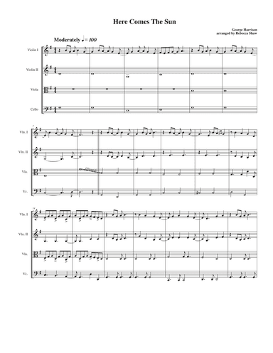 Here Comes The Sun (arr. Rebecca Shaw)