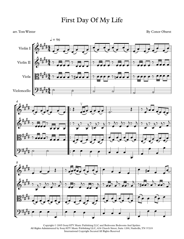 First Day Of My Life (arr. Tom Winter)