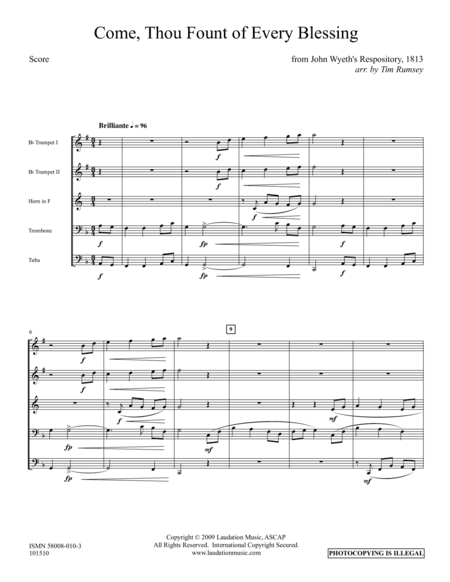 Come Thou Fount (arr. Tim Rumsey)