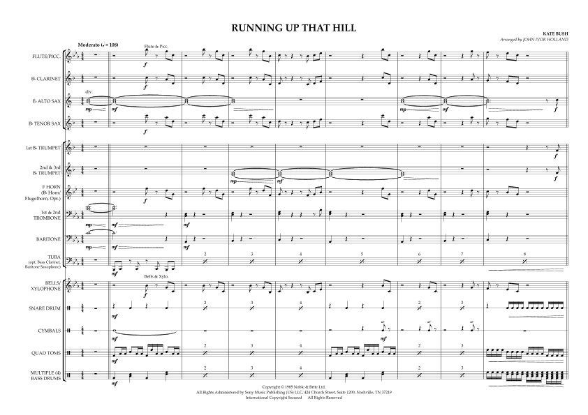Running Up That Hill (arr. John Ivor Holland)