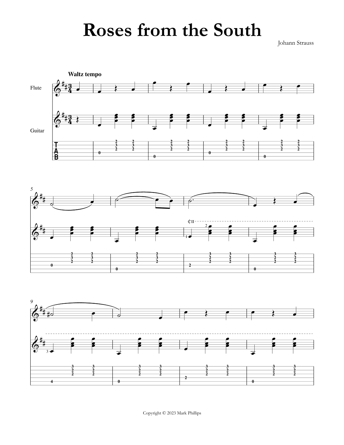 Roses from the South (arr. Mark Phillips)