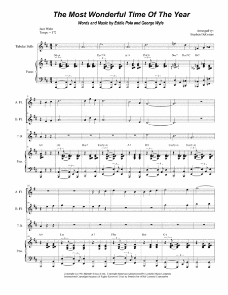 The Most Wonderful Time Of The Year (arr. Stephen DeCesare)