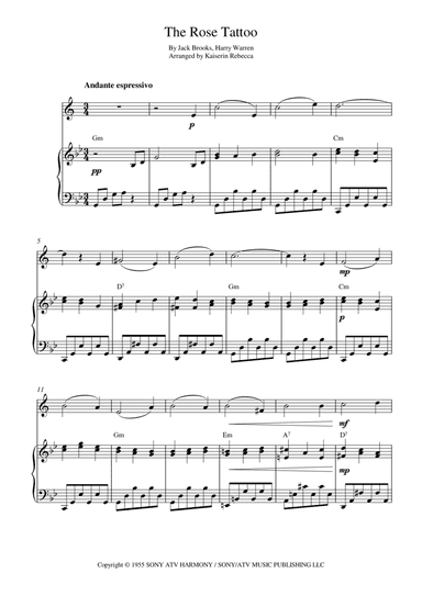 The Rose Tattoo (inspired By The Motion Picture) (arr. Kaiserin Rebecca)