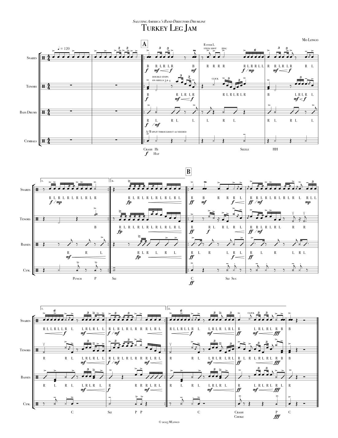 Turkey Leg Jam (drumline cadence)