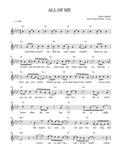 All Of Me (arr. Brock Chart)