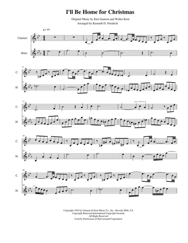I'll Be Home For Christmas (arr. Kenneth D. Friedrich)