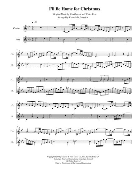 I'll Be Home For Christmas (arr. Kenneth D. Friedrich)