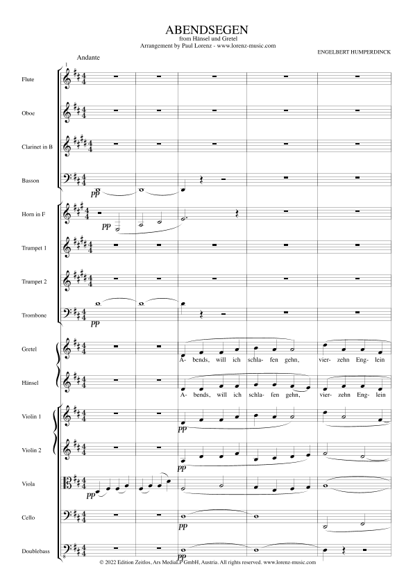 Abendsegen (from Hänsel und Gretel)