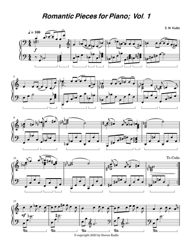 Romantic Pieces for Piano;  Vol. 1