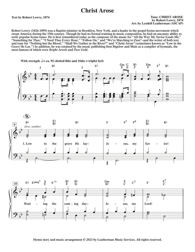 Christ Arose (arr. Lyndell Leatherman)