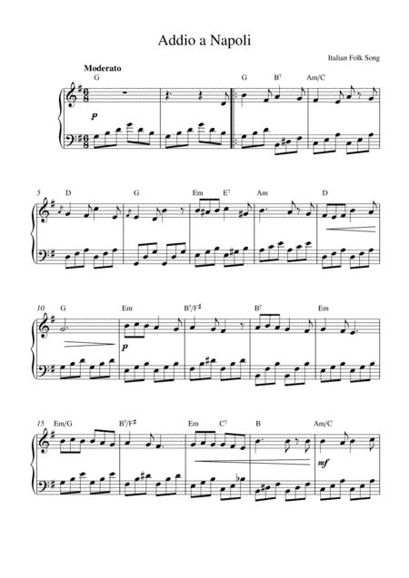 Addio a Napoli (arr. Kaiserin Rebecca)