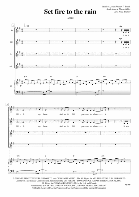 Set Fire To The Rain (arr. Jetse Bremer)