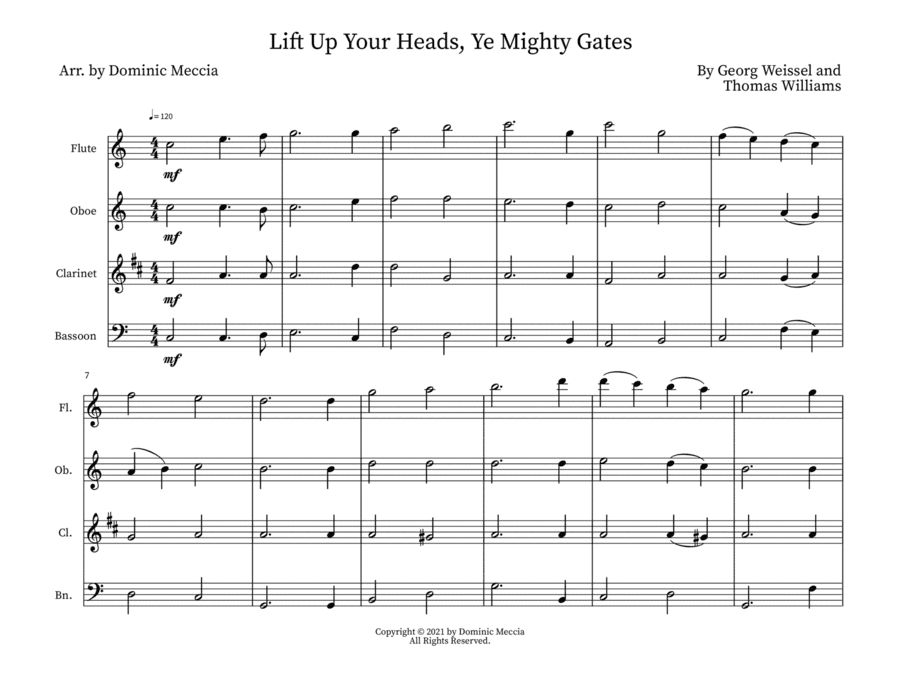 Lift Up Your Heads, Ye Mighty Gates (arr. Dominic Meccia)