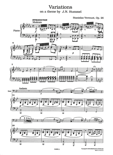 Variations on a Theme by Bellini (arr. Sean Brennan)