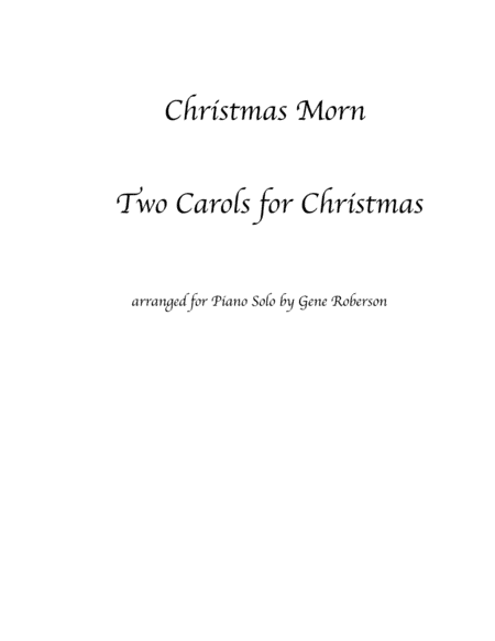 Christmas Morn (arr. Gene Roberson)