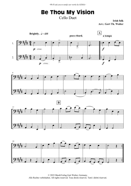 Be Thou My Vision (arr. Gert Th. Walter)