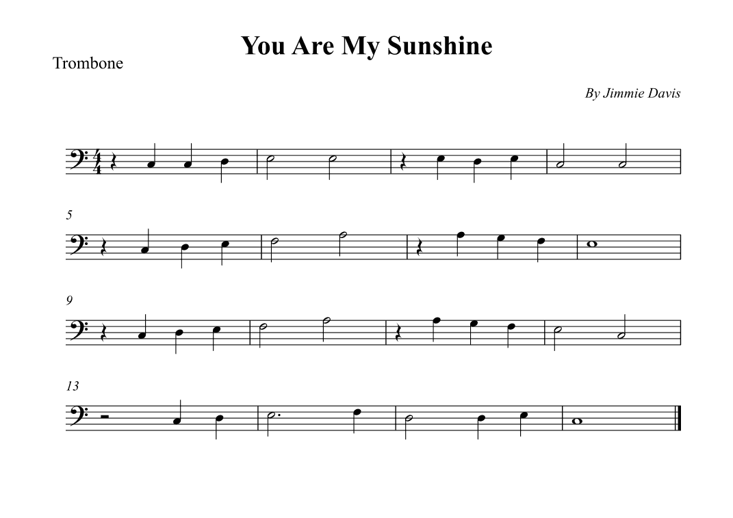 You Are My Sunshine (arr. Wesley S. SIlva)