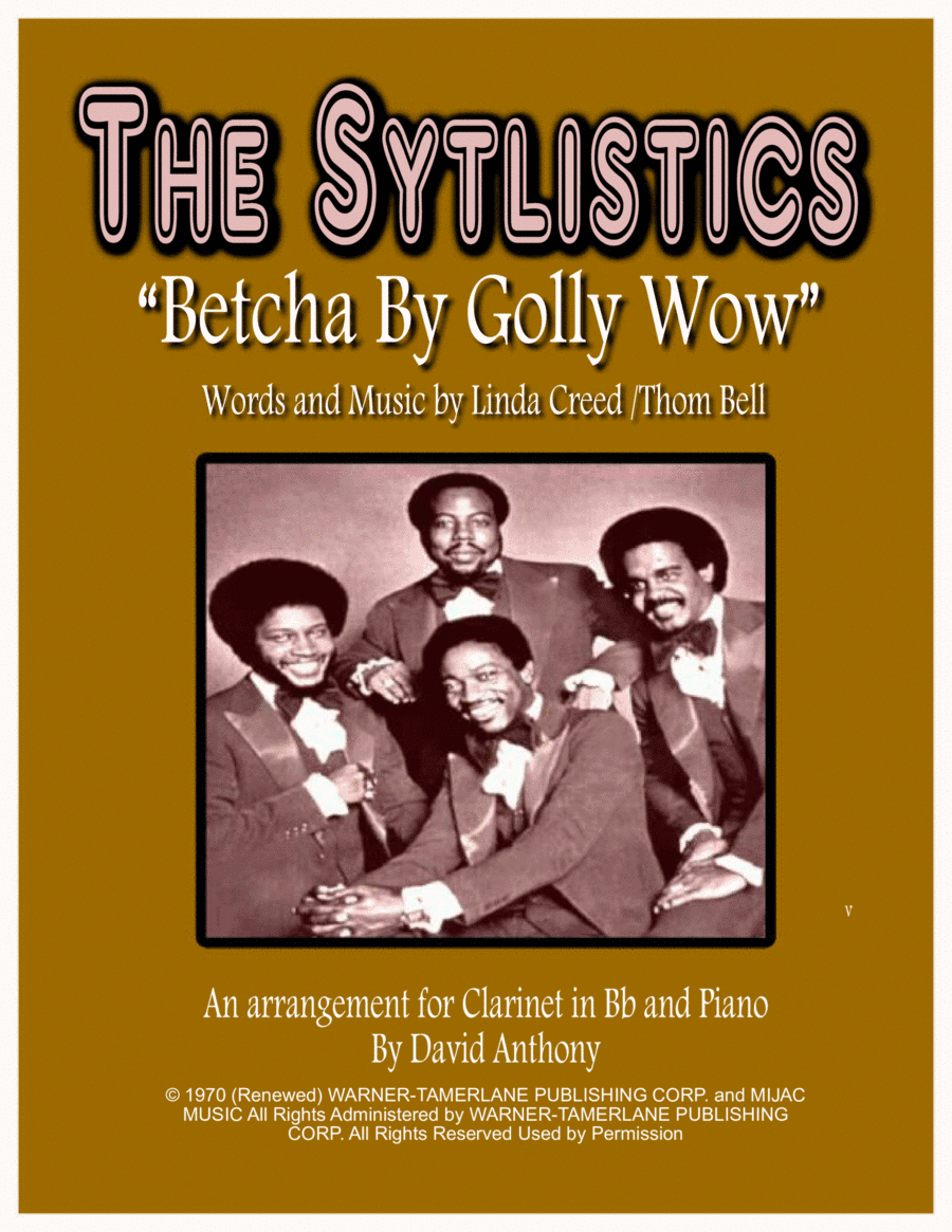 Betcha By Golly Wow (arr. David Anthony)