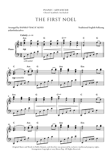 The First Noel (arr. Danilo "Daca" Alves)