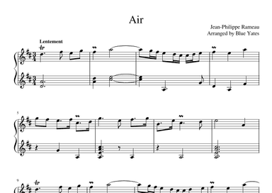 Air (Rameau) (arr. Blue Yates)