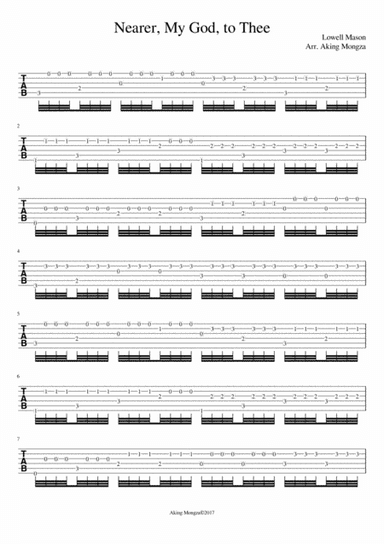 Nearer, My God, To Thee(TAB) (arr. Aking Mongza)