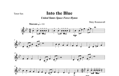 US SPACE FORCE HYMN (Into the Blue) TENOR SAX PART