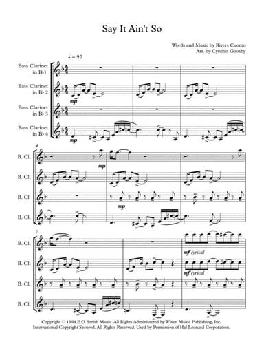 Say It Ain't So (arr. Cynthia Goosby)