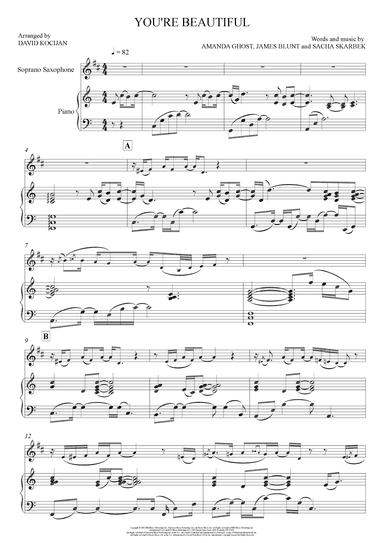 You're Beautiful (arr. David Kocijan)