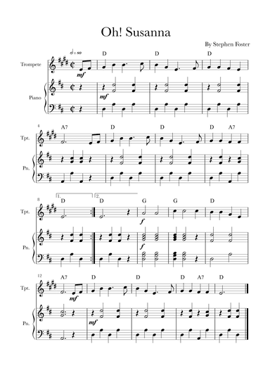 Oh! Susanna (arr. Glauco Fernandes)