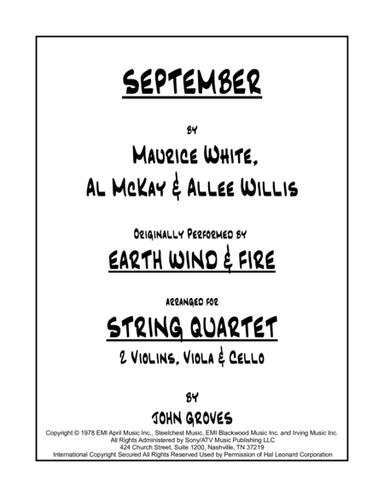 September (arr. John Groves)