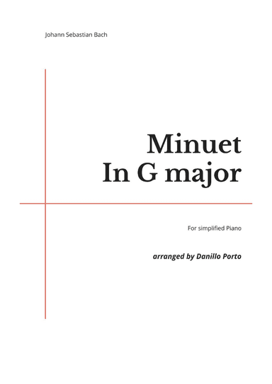 J.S.Bach - Minuet in G Major - Piano Easy (arr. Danillo Porto)
