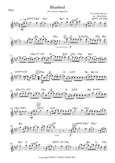 Ikimono Gakari's Blue Bird (arr. Fabio Britto)