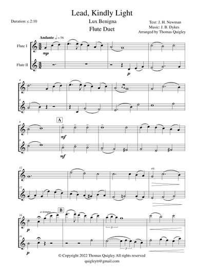 Lead, Kindly Light (arr. Thomas Quigley)