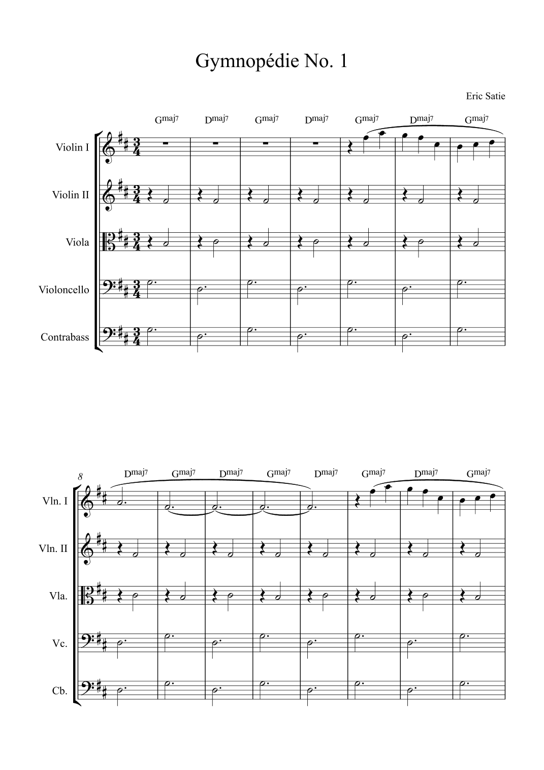 Gymnopédie No. 1 (arr. Alex Nunes Rodrigues)