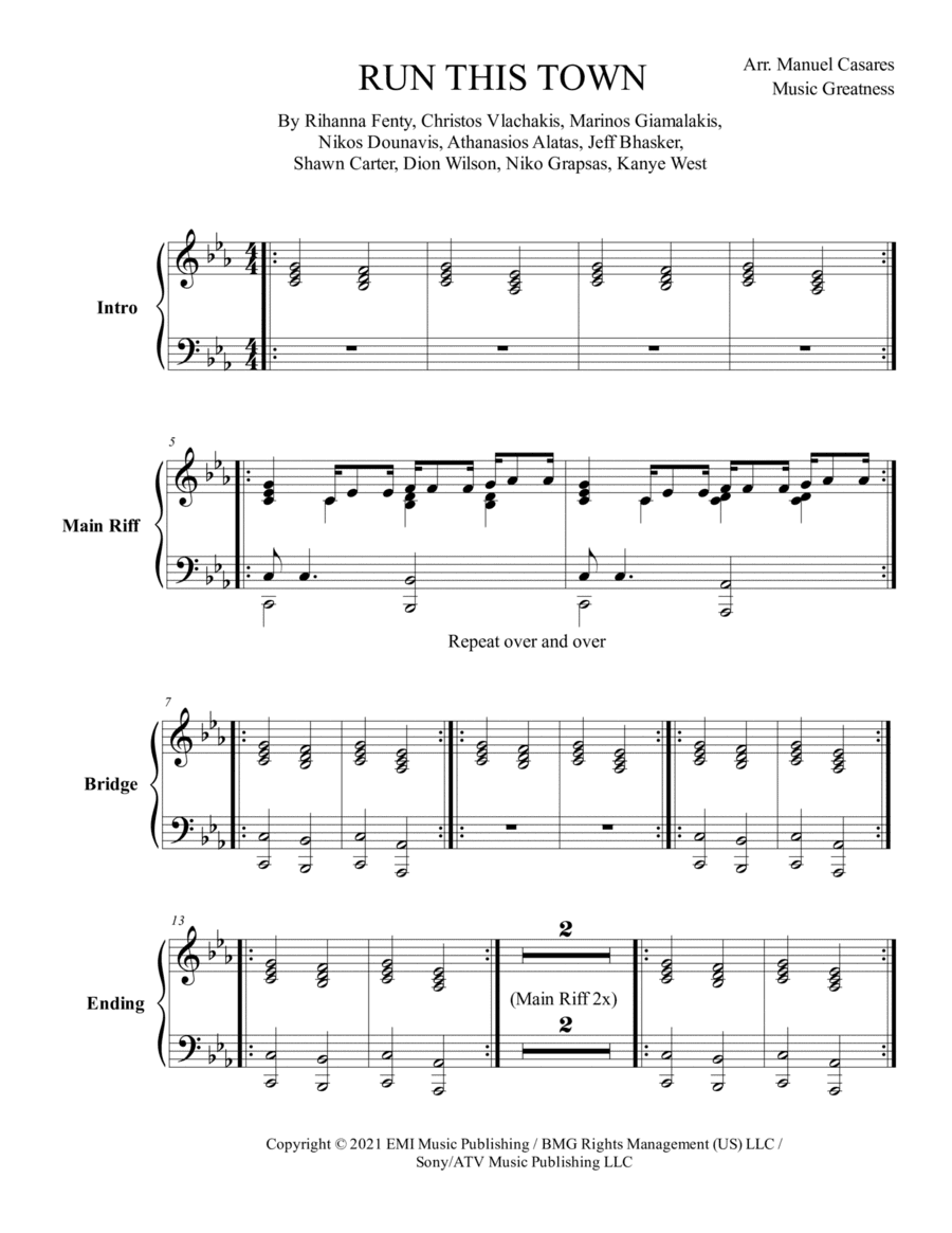 Run This Town (arr. Music Greatness)