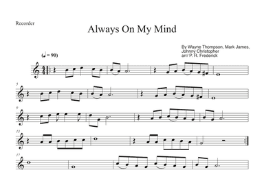 Always On My Mind (arr. P. R. Frederick)
