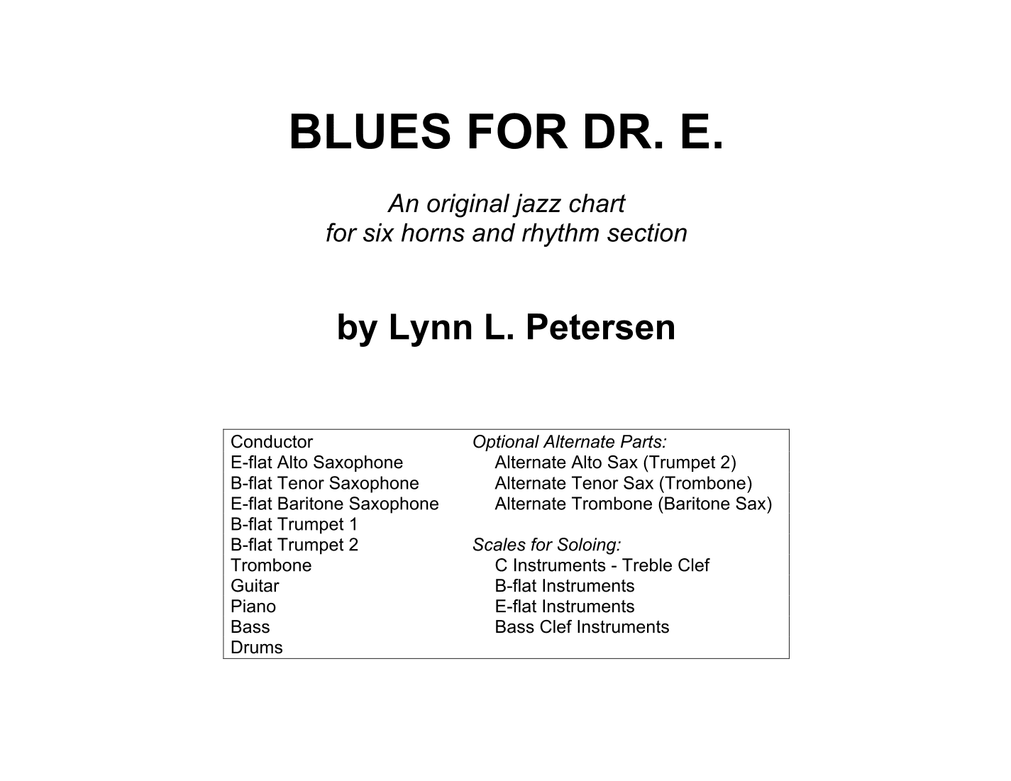 Blues for Dr. E.